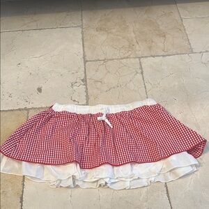 Mini Skirt with Ruffled Tie Front